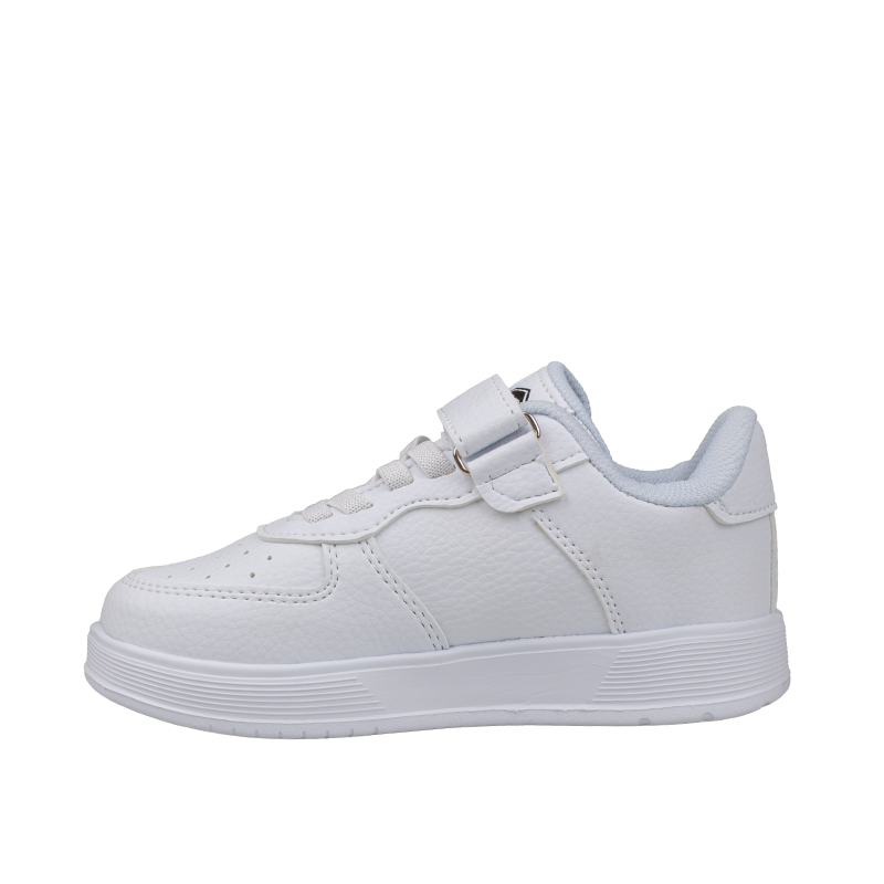 Trend Adımlar Beyaz Unisex Çocuk Cırt Cırtlı Günlük Sneaker