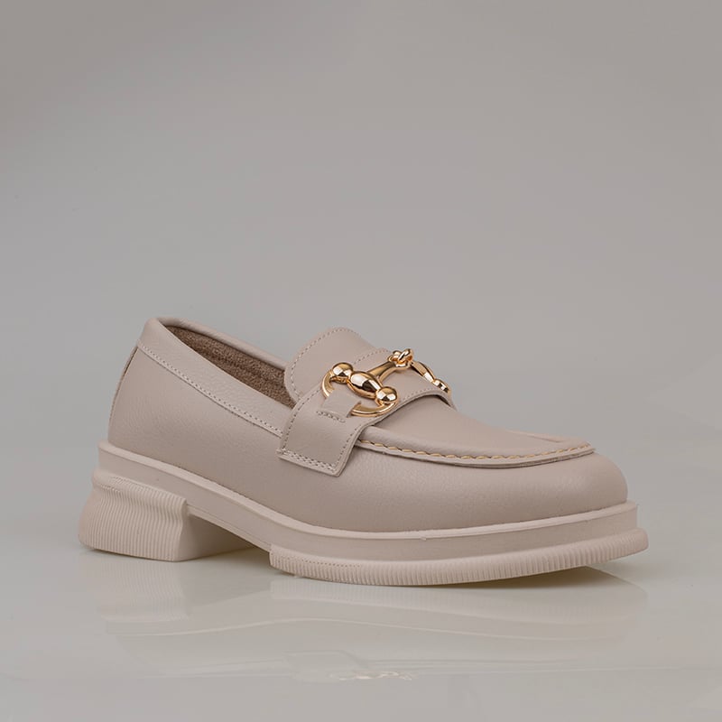 Trend Adımlar Krem Soft Step Kadın Hafif Yapılı Oxford Ayakkabı