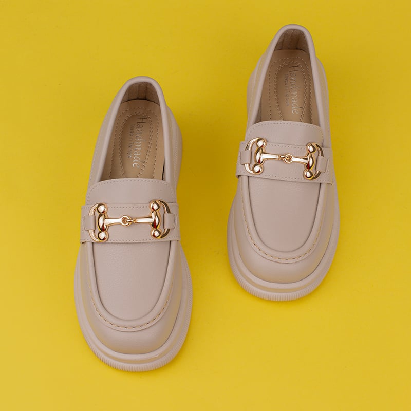 Trend Adımlar Krem Soft Step Kadın Hafif Yapılı Oxford Ayakkabı