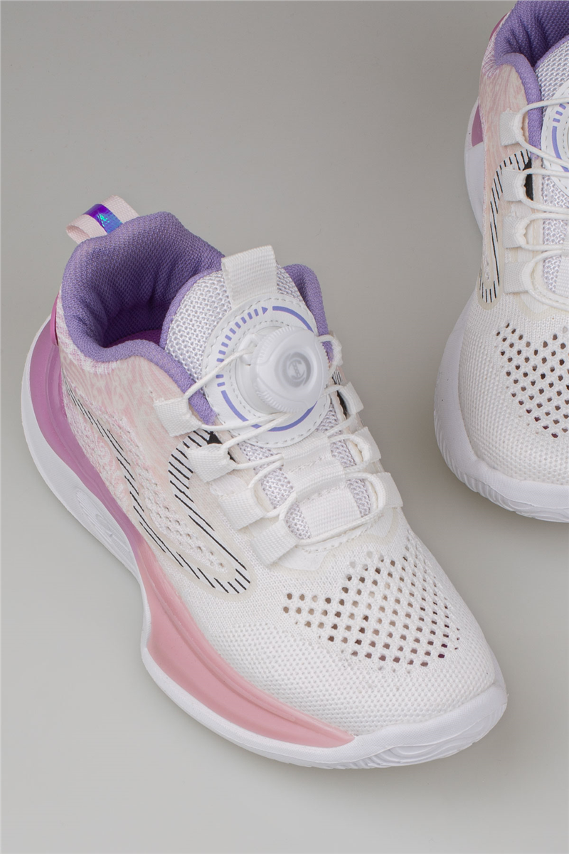 Trend Adımlar Lila Çocuk Ayarlanabilir Dial Sistem Sneaker