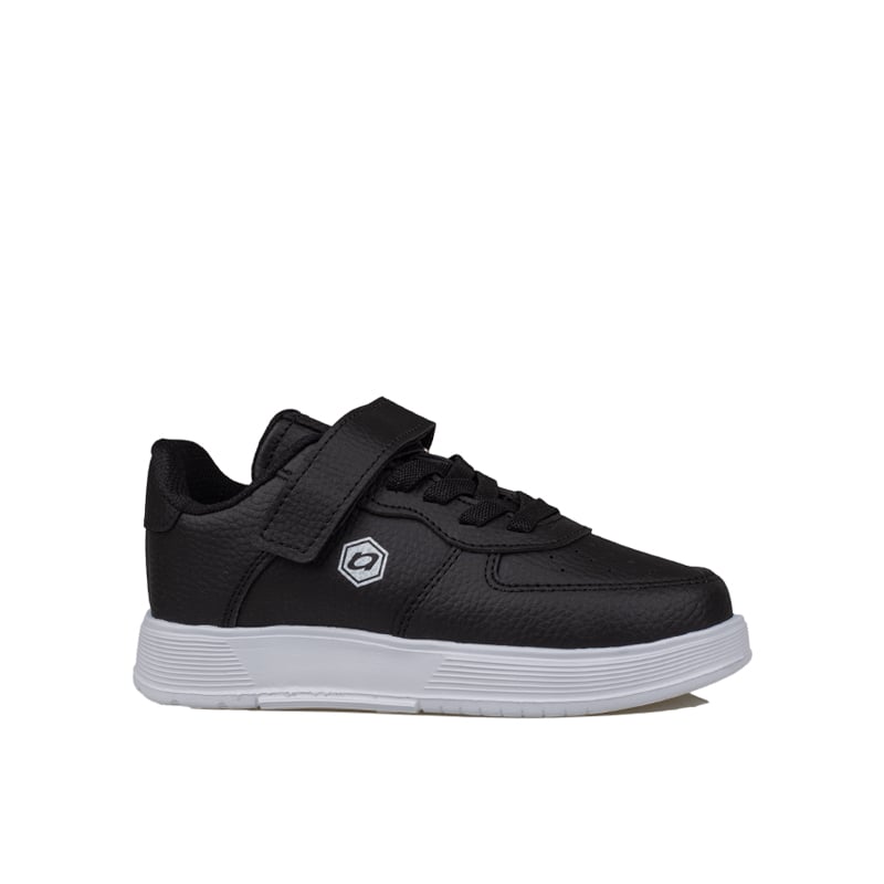 Trend Adımlar Siyah-Beyaz Unisex Çocuk Cırt Cırtlı Günlük Sneaker