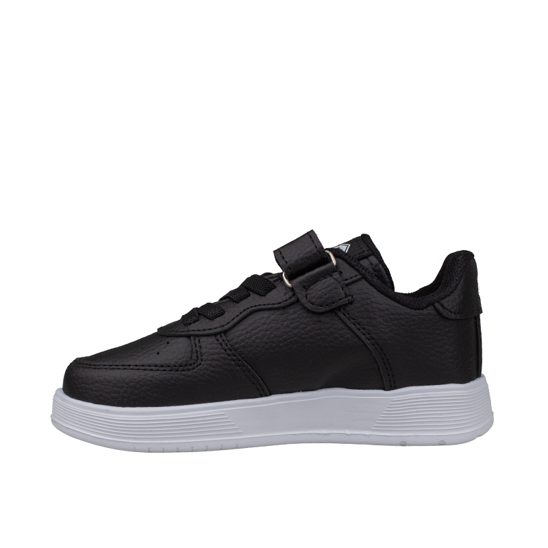 Trend Adımlar Siyah-Beyaz Unisex Çocuk Cırt Cırtlı Günlük Sneaker