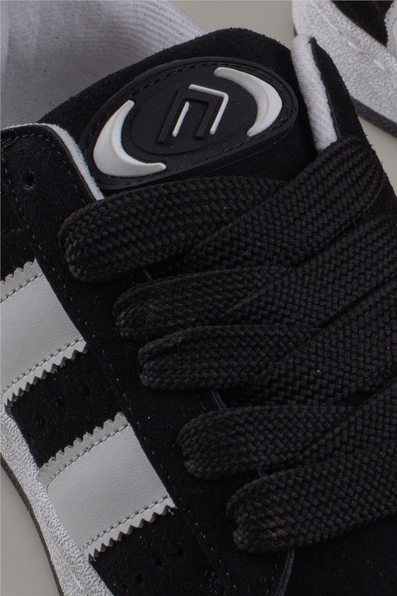 Trend Adımlar Siyah Düz Çizgili Tarz Unisex Sneaker