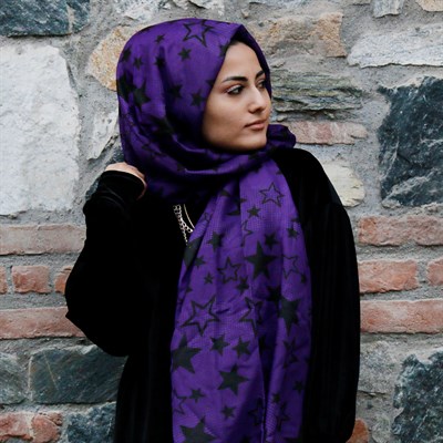 Yıldız Desenli Pamuk Şal