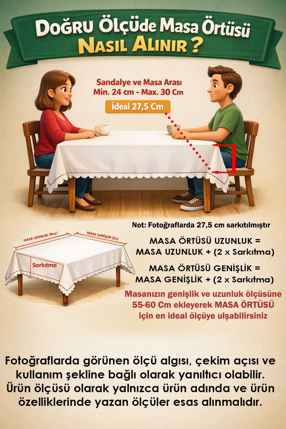 Dertsiz Panama Keteni Premium Masa Örtüsü - Su ve Leke İtici Pamuk Karışımlı