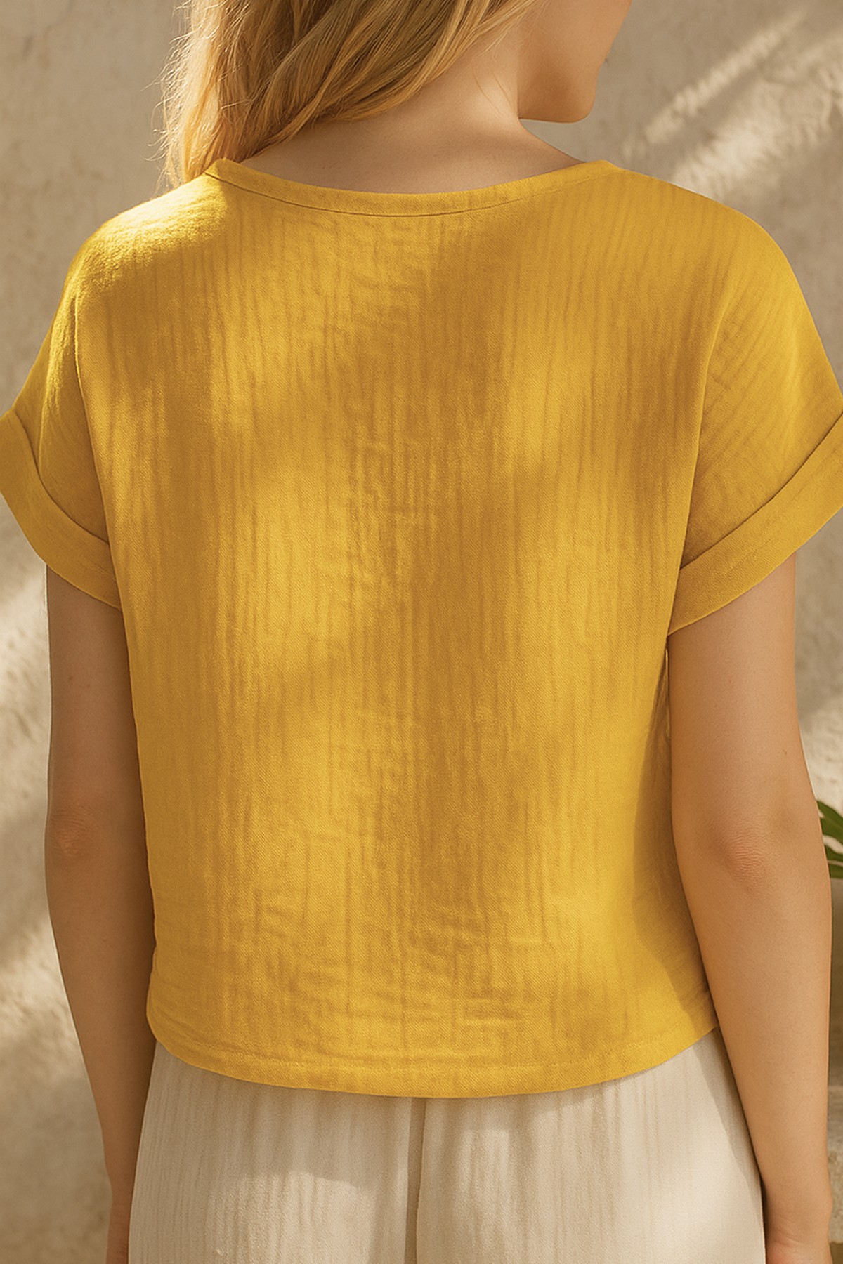 Basic Muslin Blouse - Natural Summer Comfort