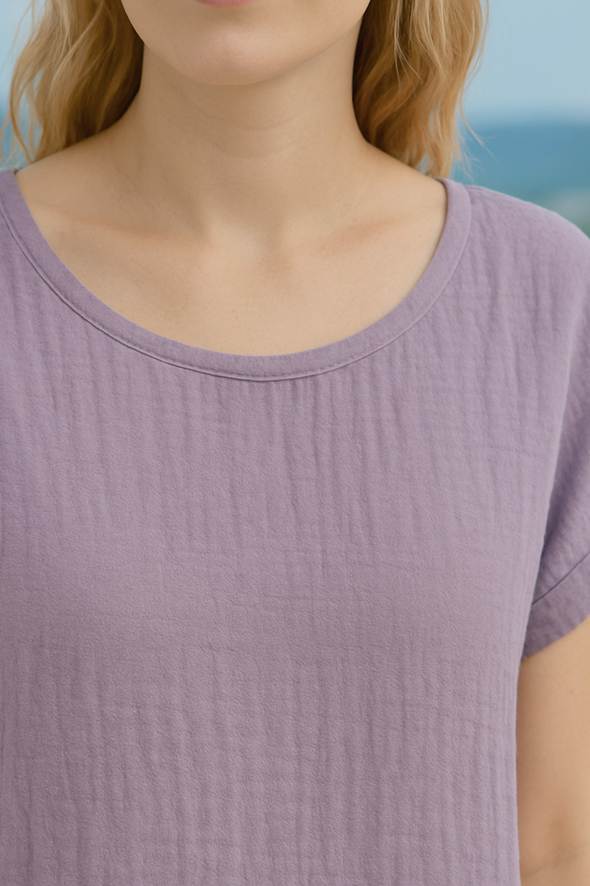 Basic Muslin Blouse - Natural Summer Comfort