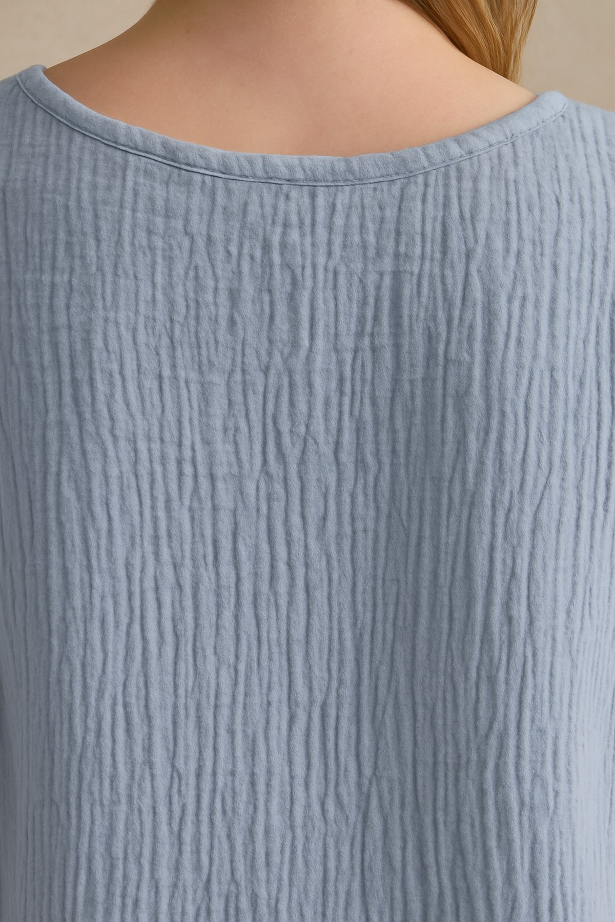 Basic Muslin Blouse - Natural Summer Comfort