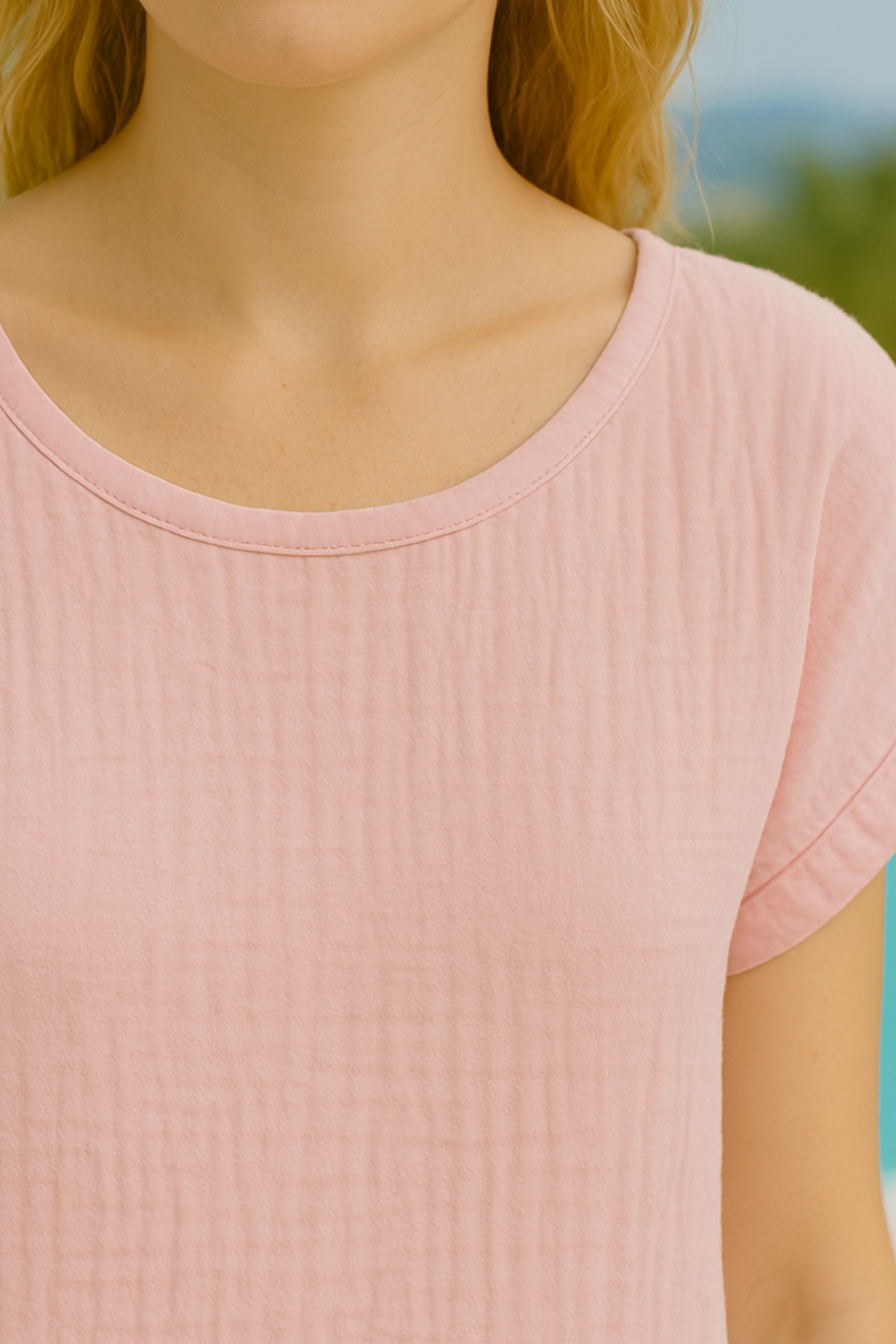 Basic Muslin Blouse - Natural Summer Comfort