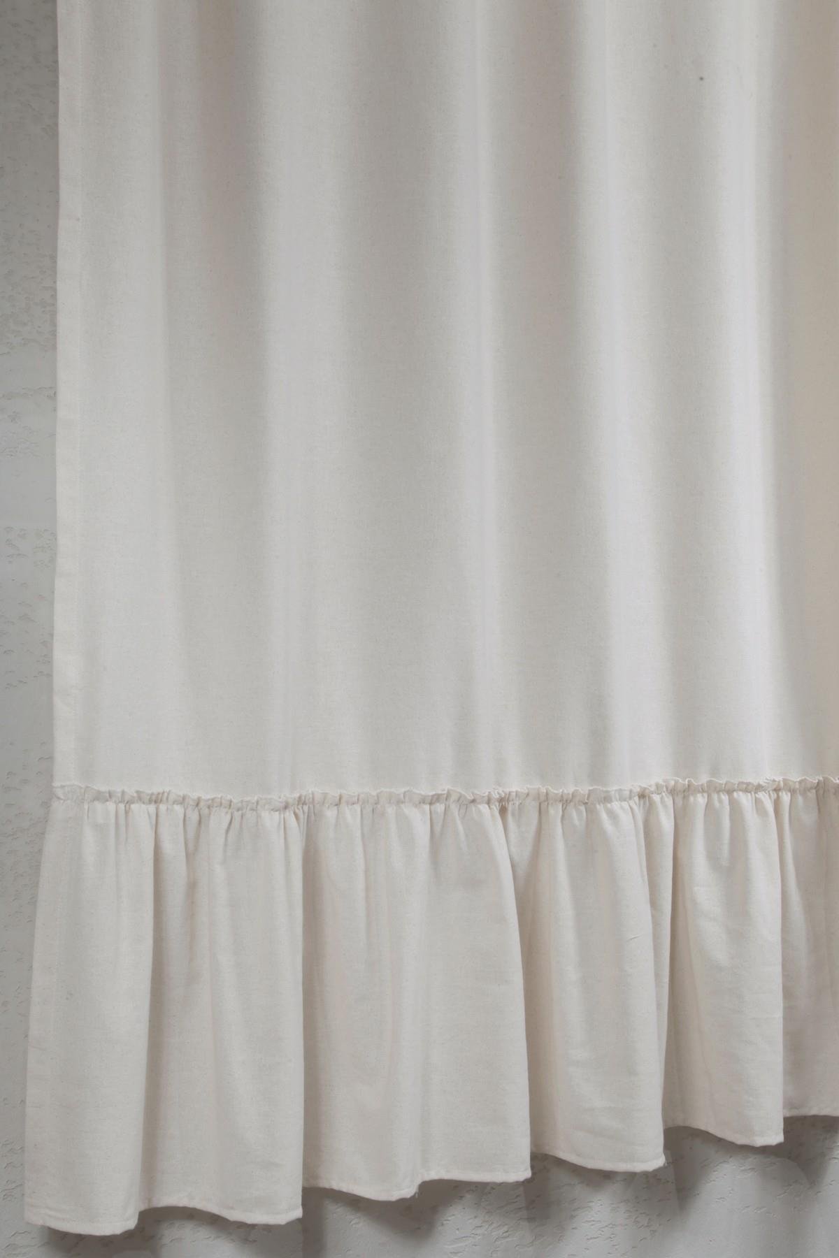 Naturel Bohem French Stil Fırfırlı Perde