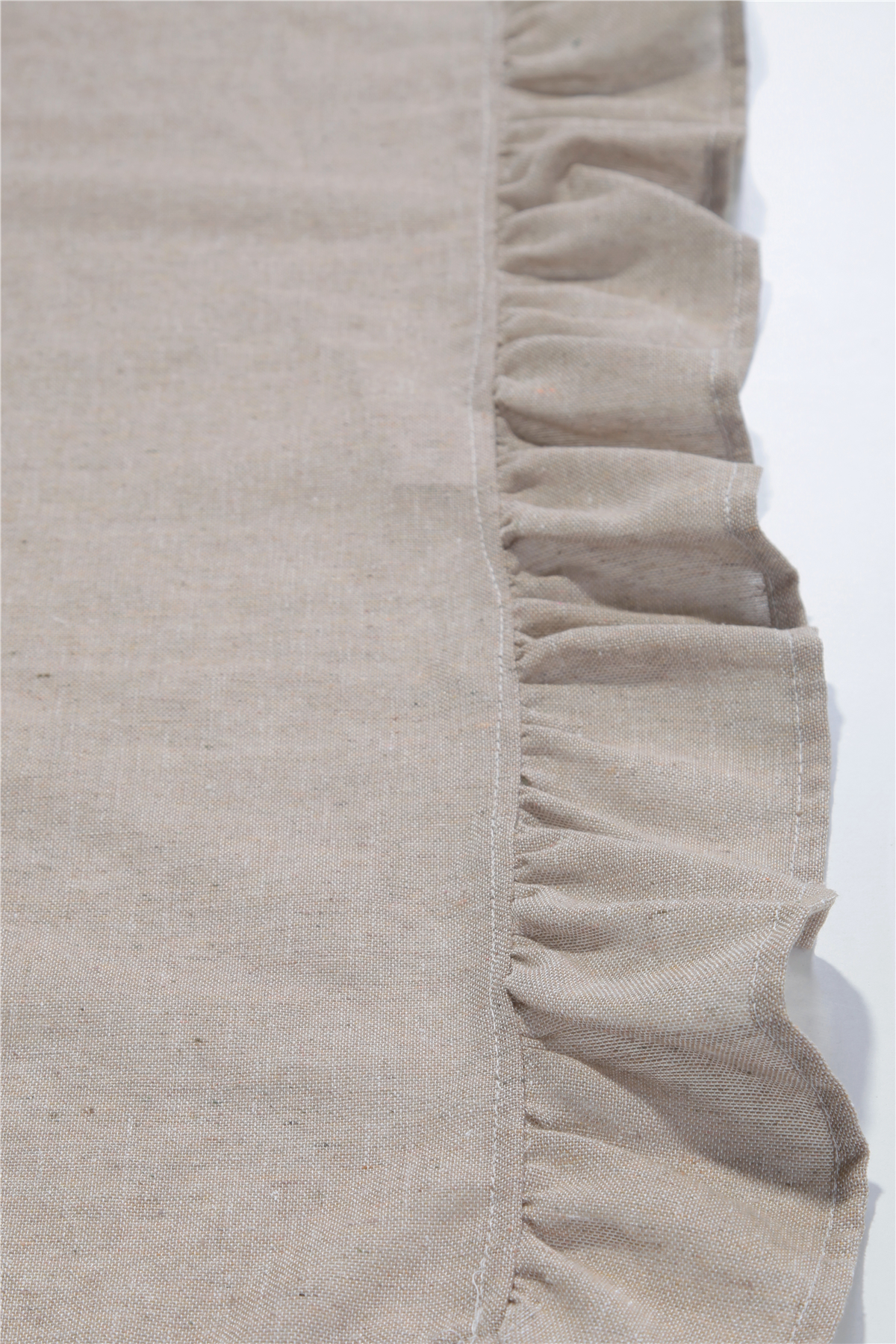 Naturel Country Farbela Valans Perde - Büzgülü Country Perde
