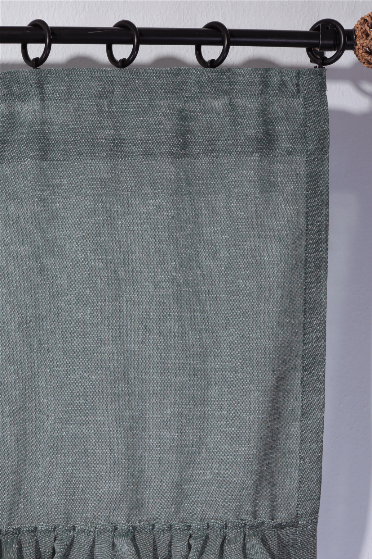 Naturel Country Farbela Valans Perde - Büzgülü Country Perde