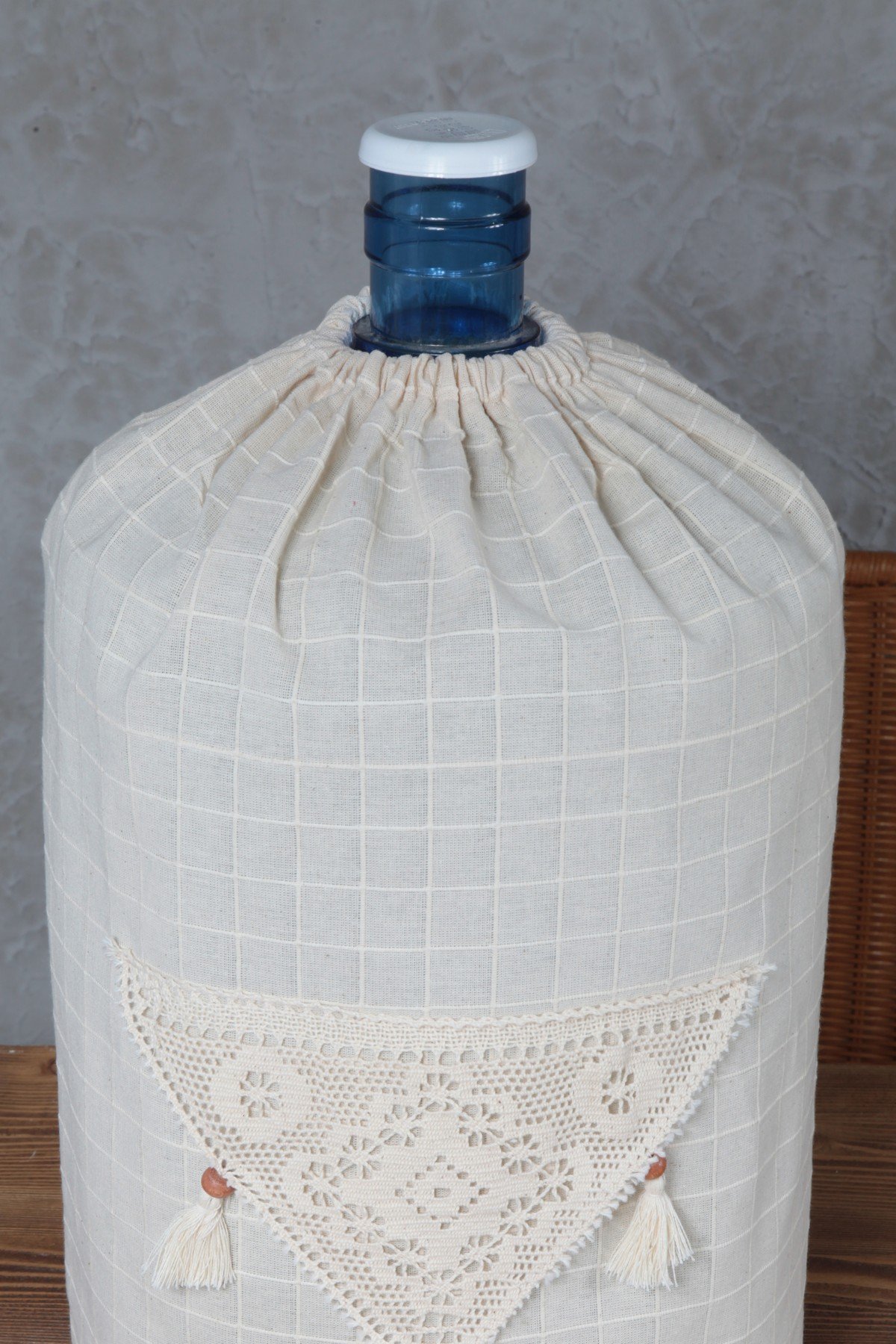Naturel Damacana Kılıfı Dantelli