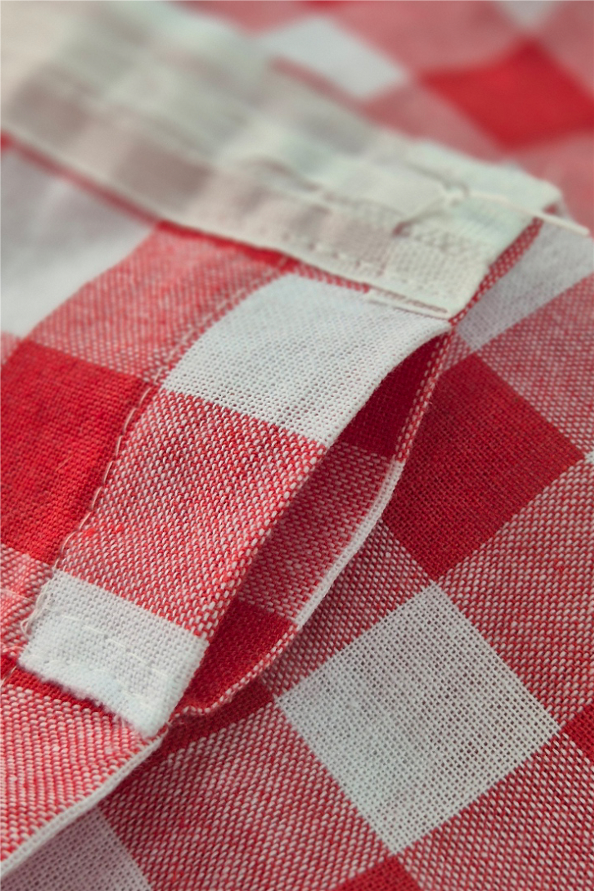 Naturel Ekose Farbela Valans Perde – Büzgülü Retro Perde