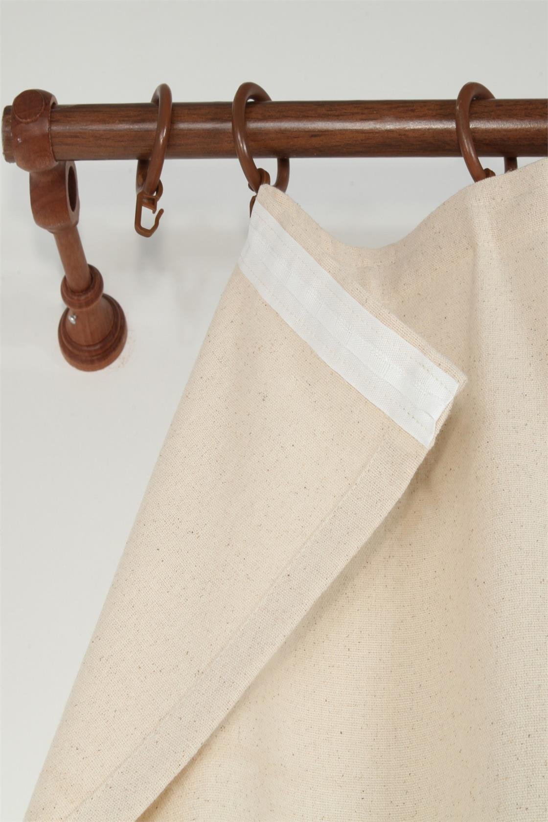 Naturel Fırfırlı Perde Kornişli Vintage Renkli