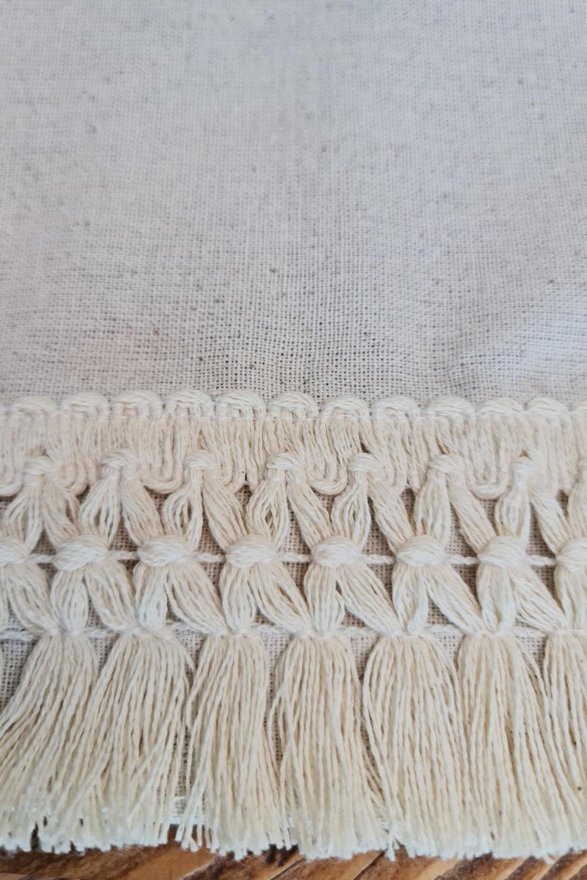 Naturel Saçaklı Peçete 6 lı  30x30 Cm