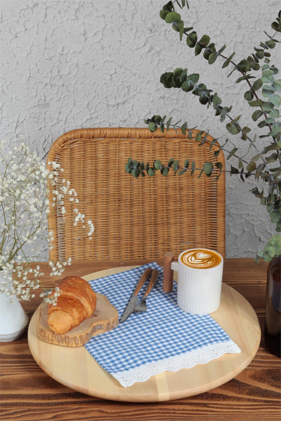 Peçete Kareli Fistolu 6 lı Retro 20x30 Cm