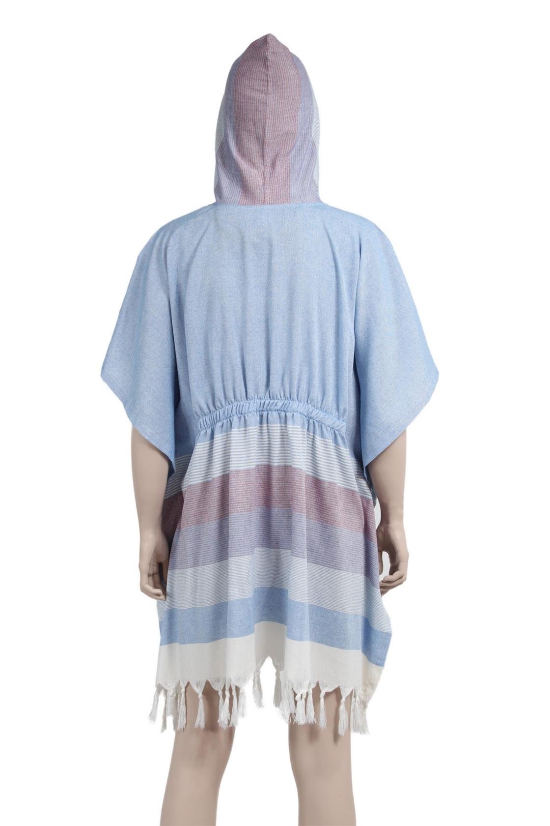 Peştemal Elbise Kapşonlu Stripe