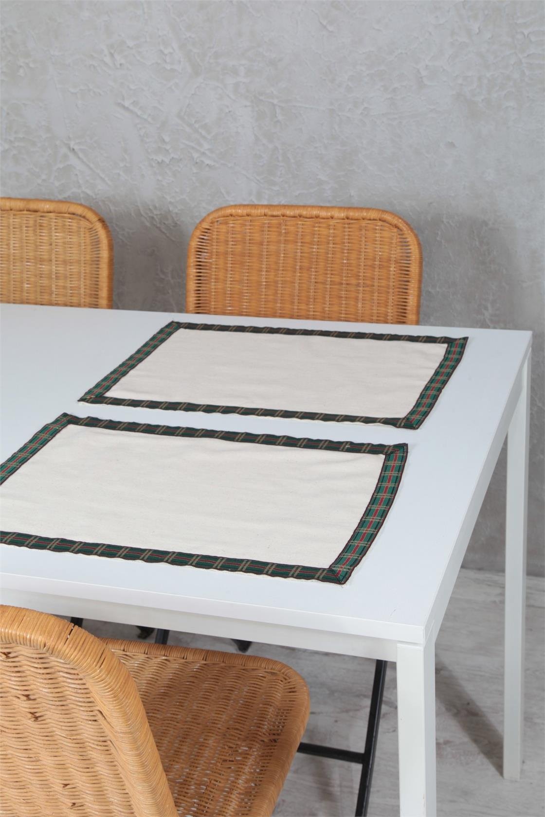 Natural Placemat Cotton Newyear 30x45 Cm (2 Pcs)