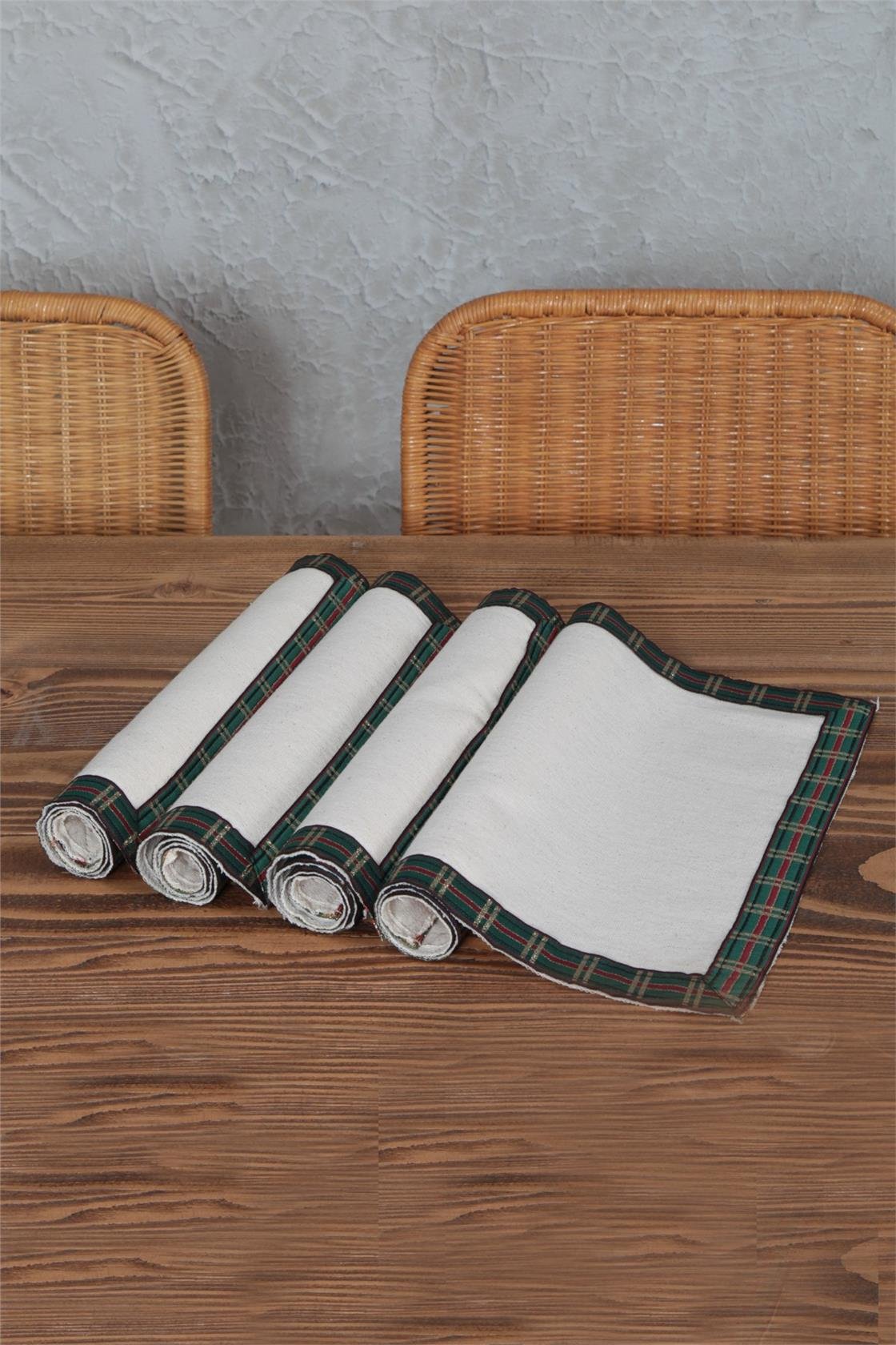 Natural Placemat Cotton Newyear 30x45 Cm (2 Pcs)
