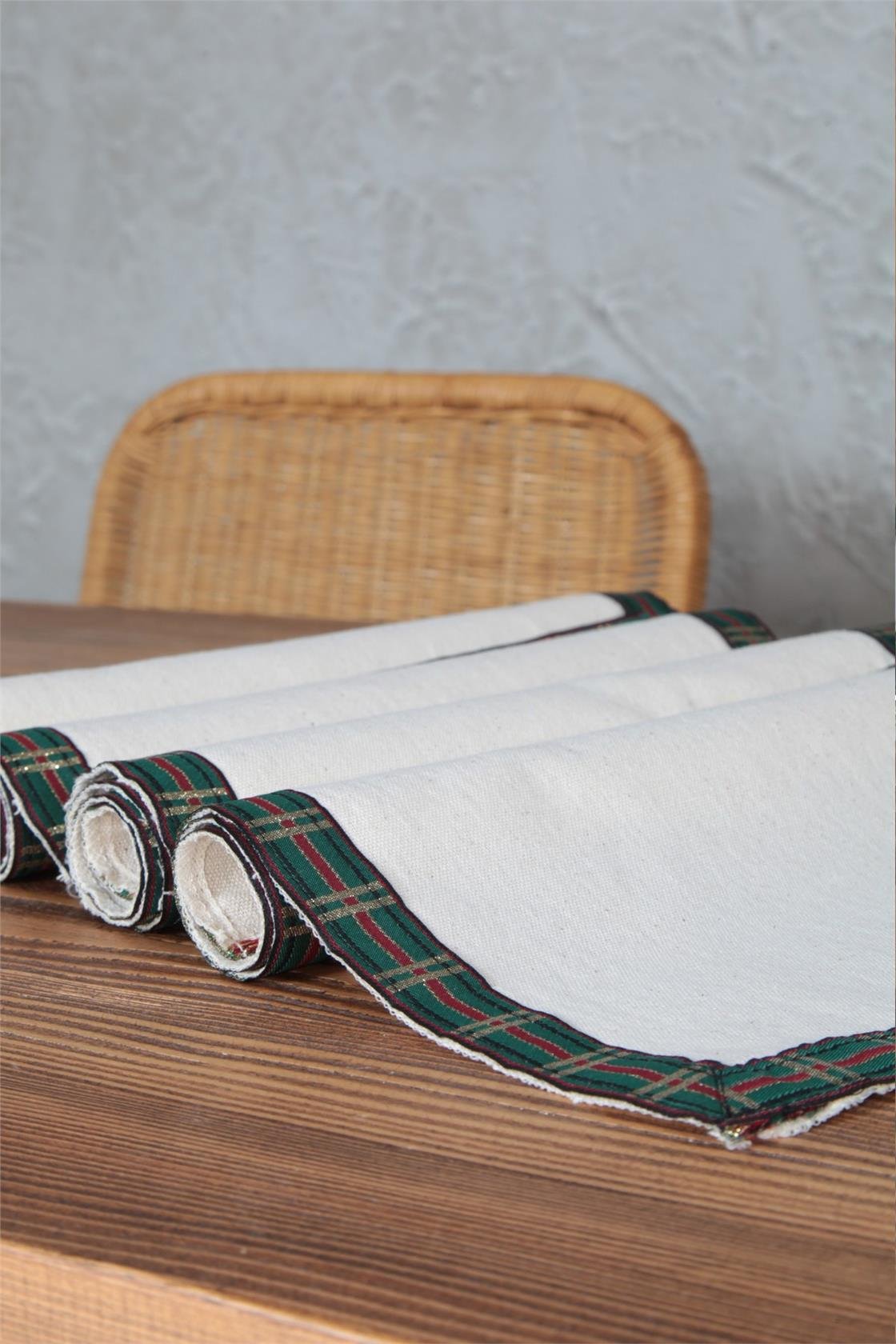 Natural Placemat Cotton Newyear 30x45 Cm (2 Pcs)