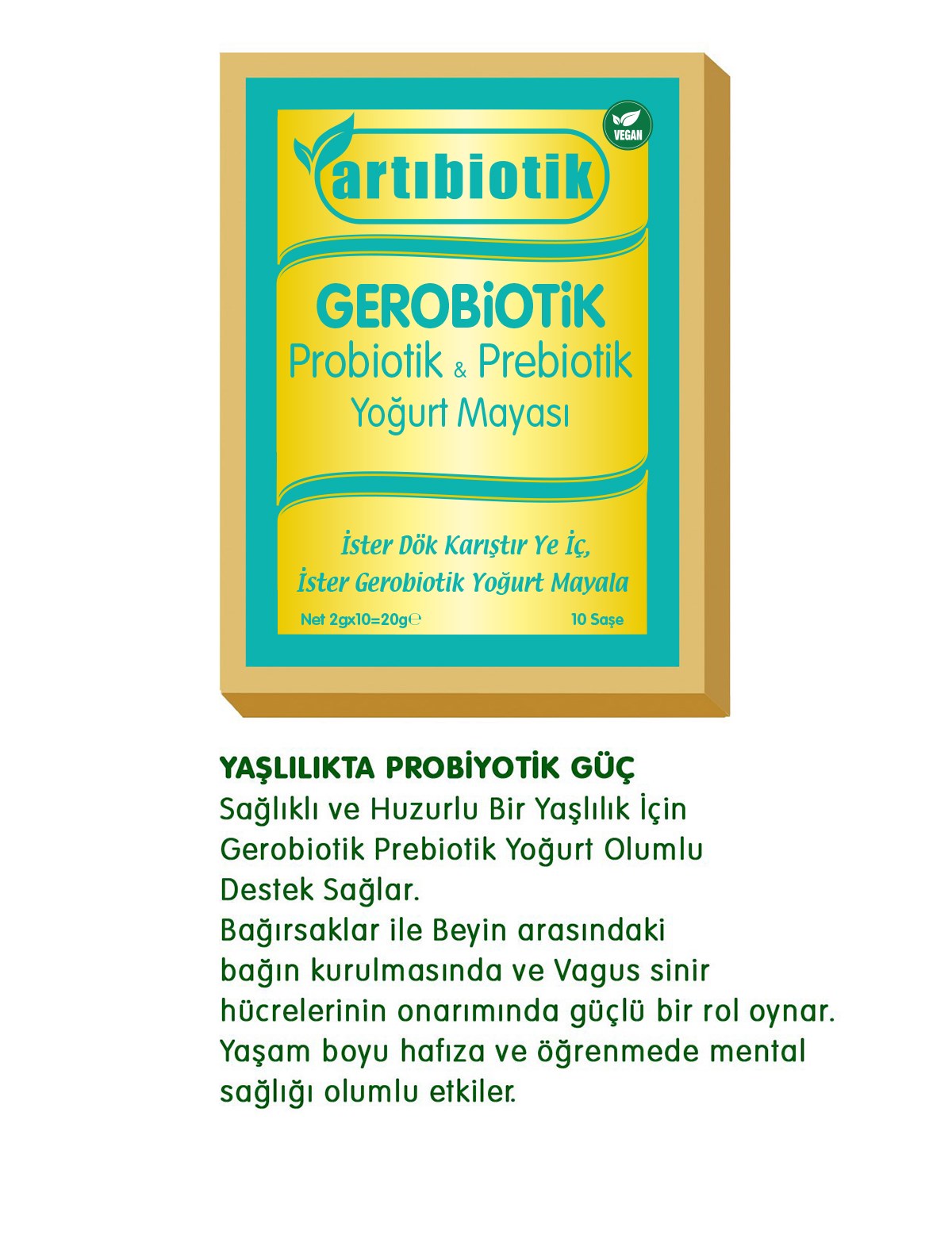 Gerobiotik Prebiotik Yoğurt Mayası