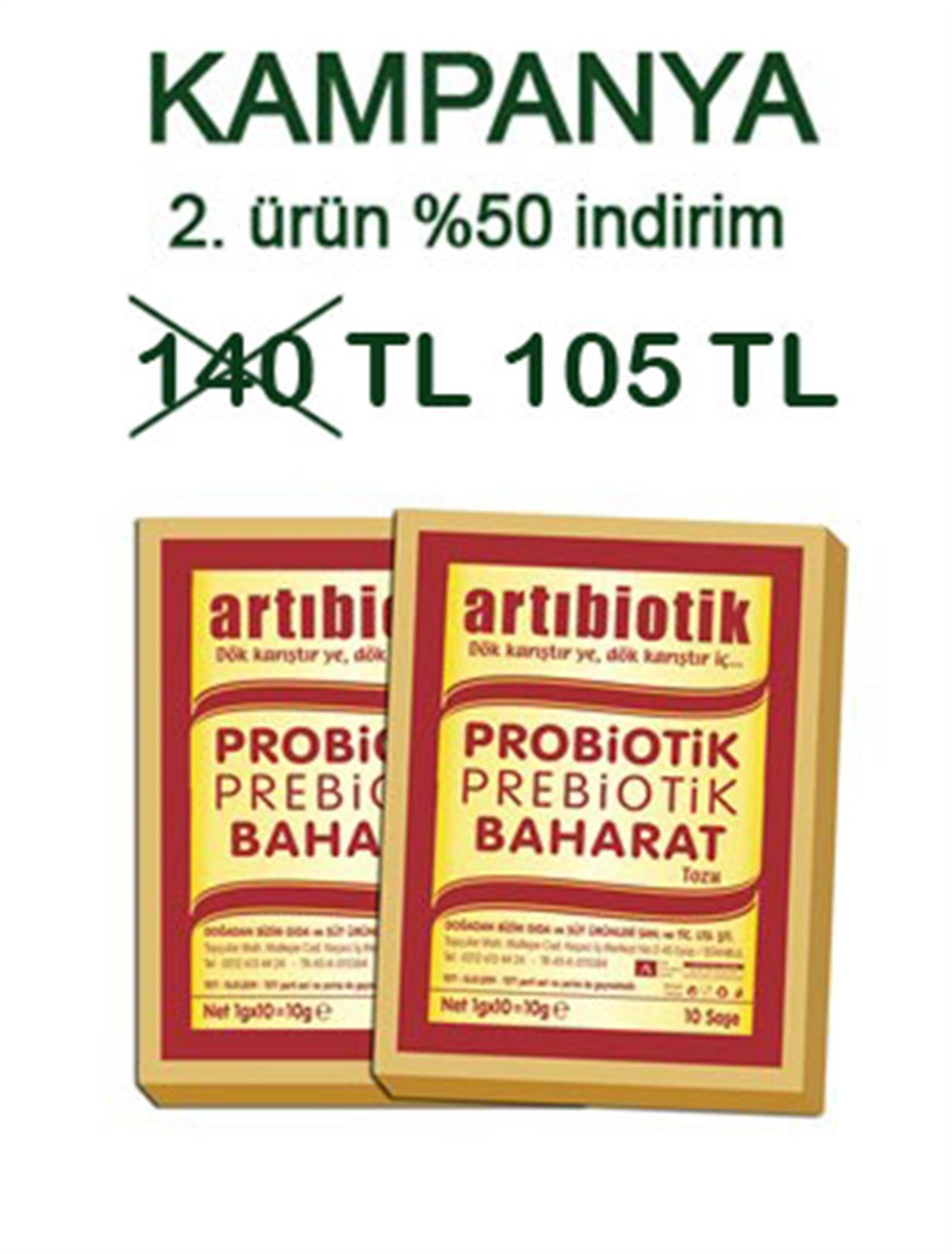 Probiyotik -Prebiyotik Baharat Tozu 20 Milyar Bakteri-KAMPANYA