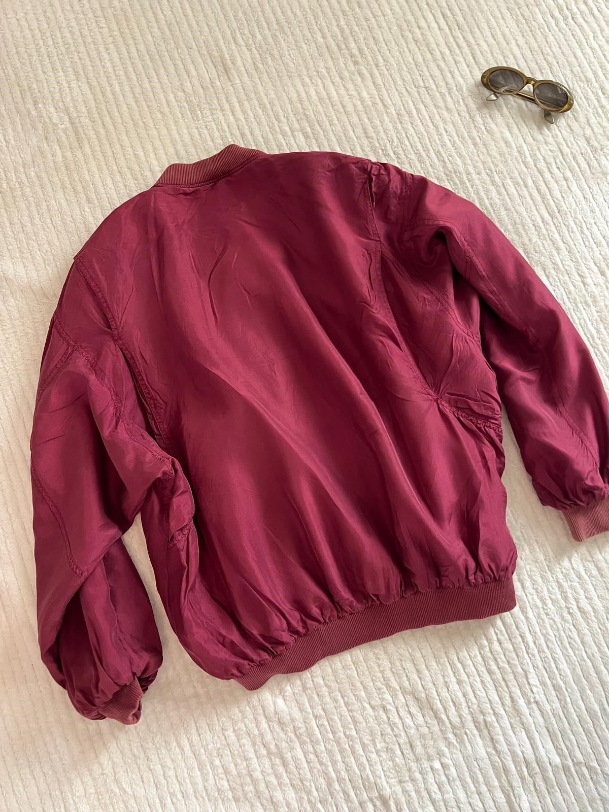 %100 İpek 80ler Bomber