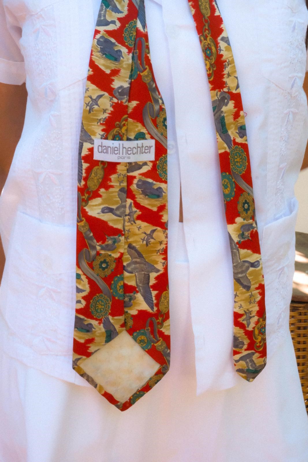 %100 İpek İtalyan Ördek Desen Kravat