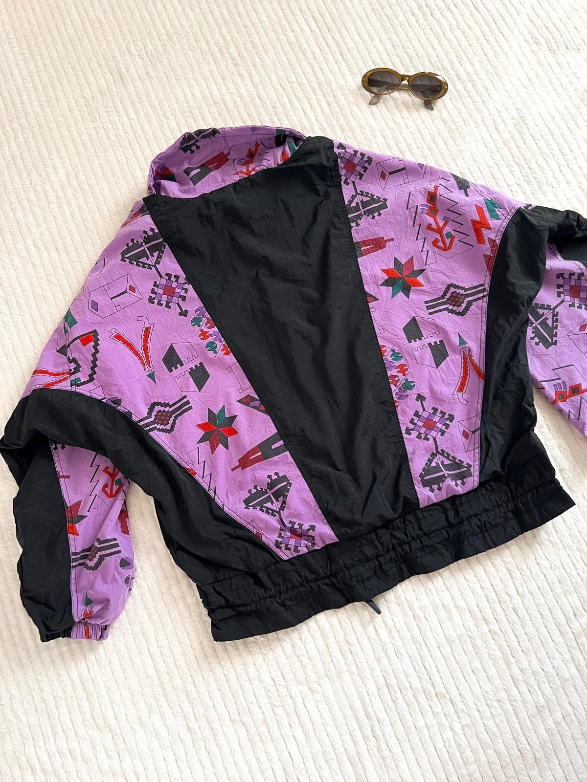 80ler Desenli Anorak Bomber