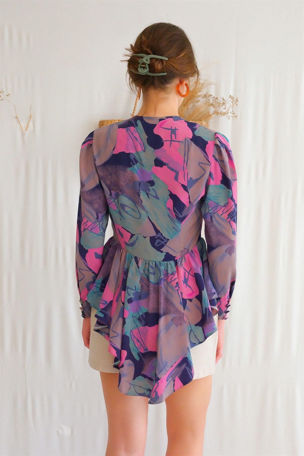 80ler Peplum Gömlek