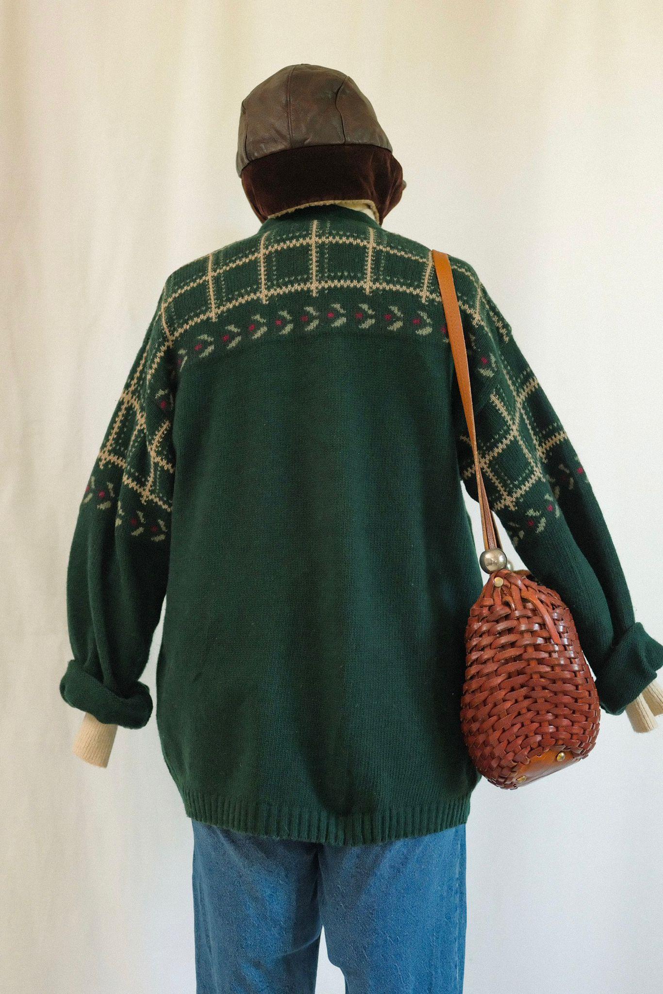 90lar Baskılı Hırka