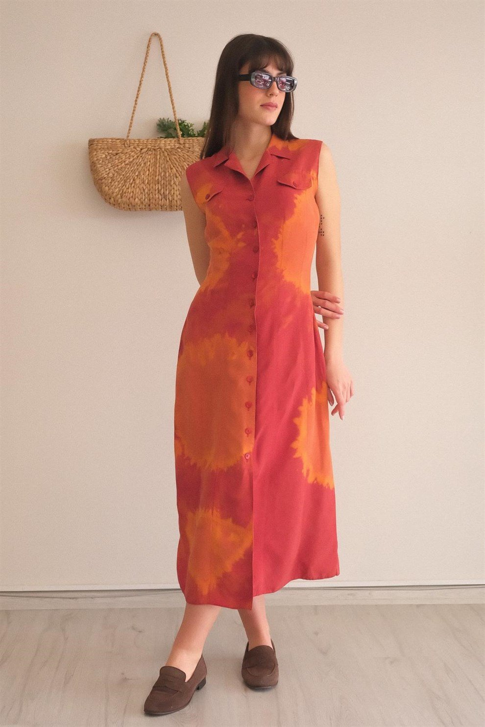 90lar Batik Elbise