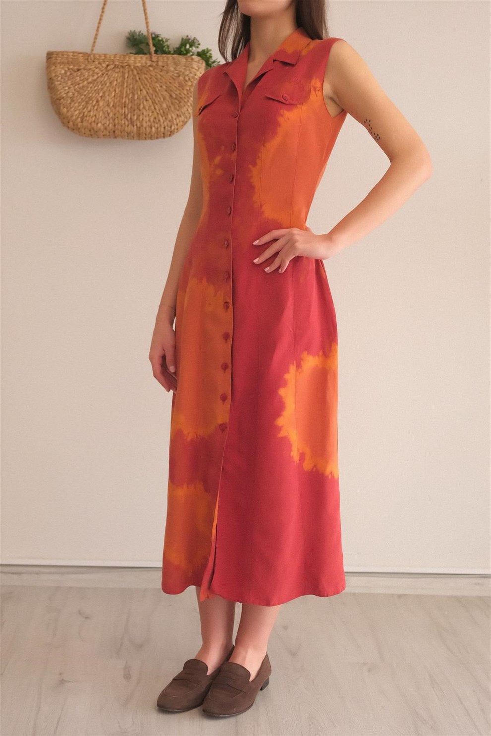 90lar Batik Elbise