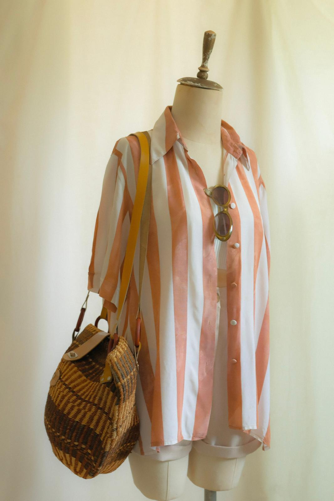 90lar Çizgili Gömlek