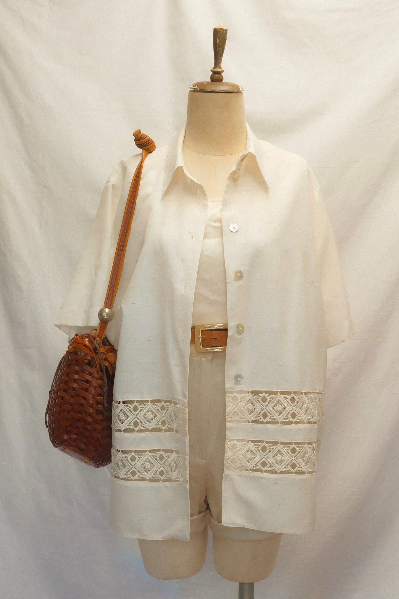 90lar Dantelli Kimono Gömlek