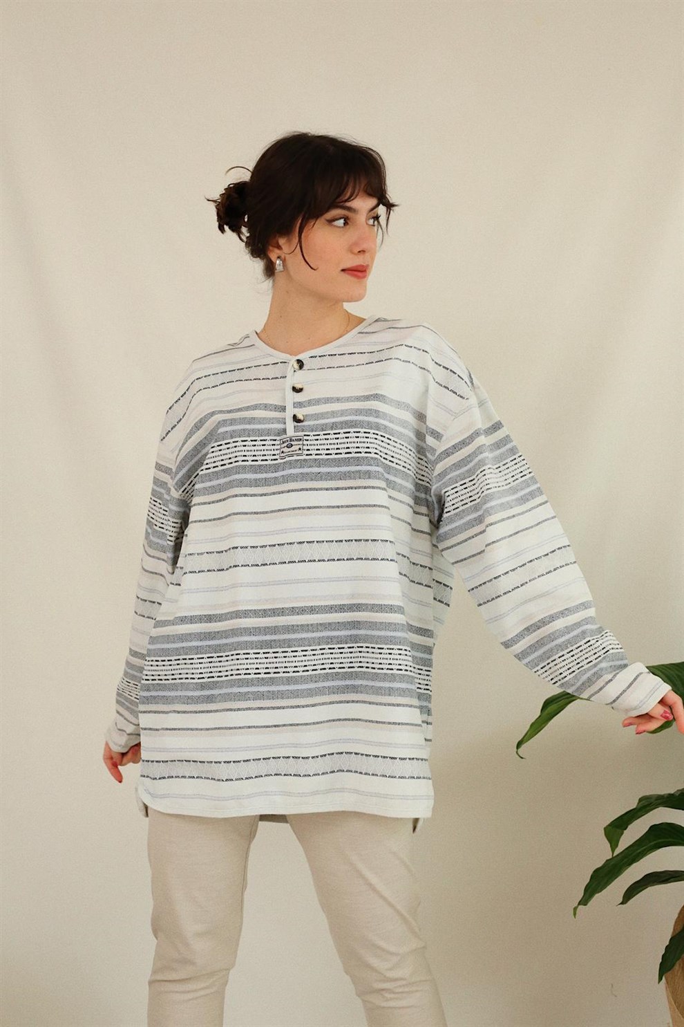 90lar Desenli Sweat