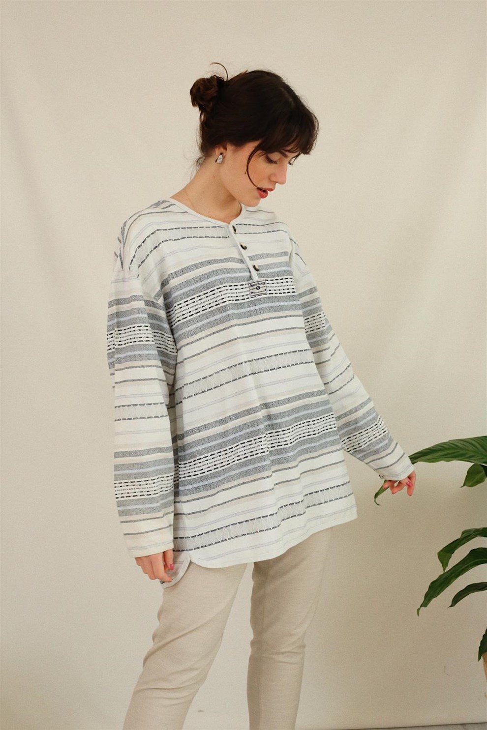 90lar Desenli Sweat