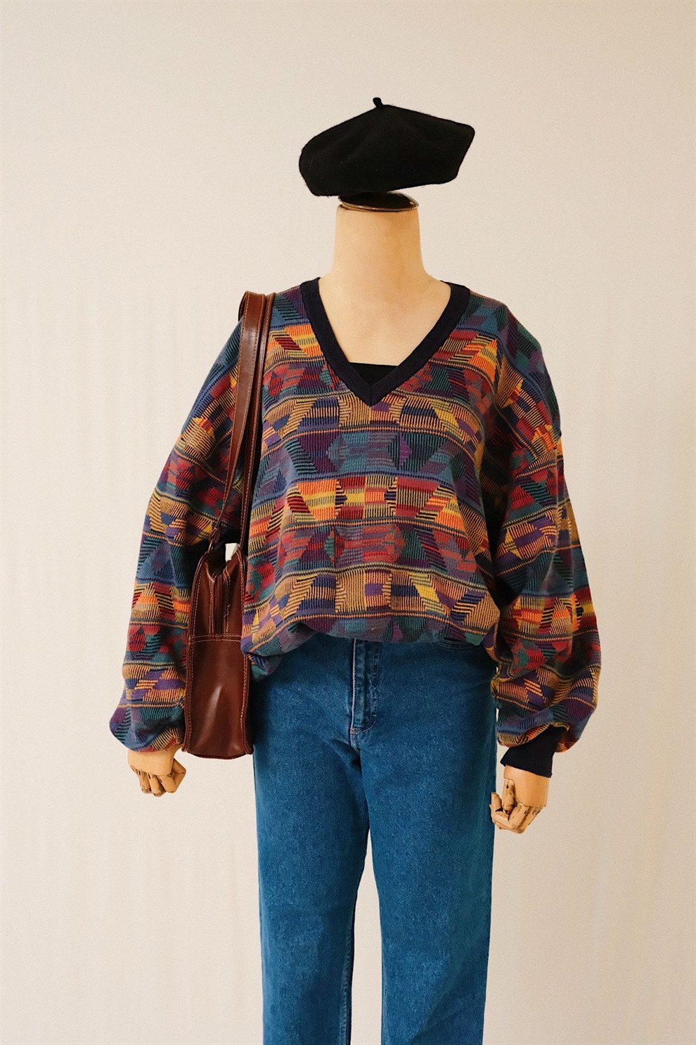 90lar Desenli Sweat