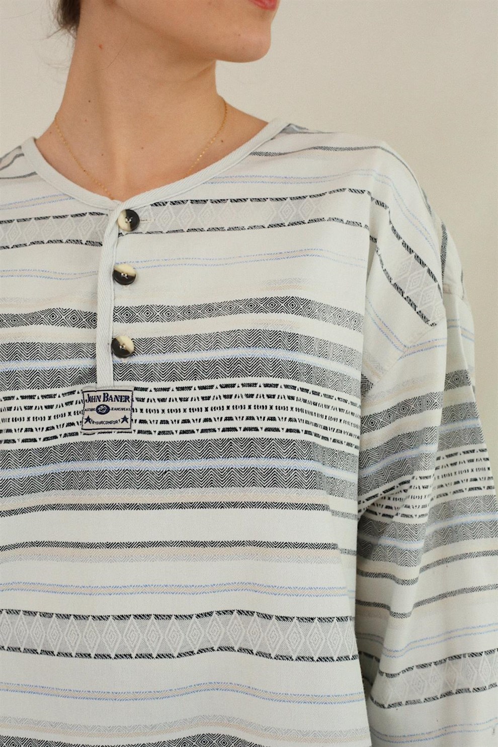 90lar Desenli Sweat