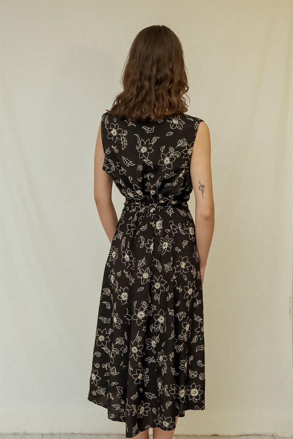 90lar Floral Elbise