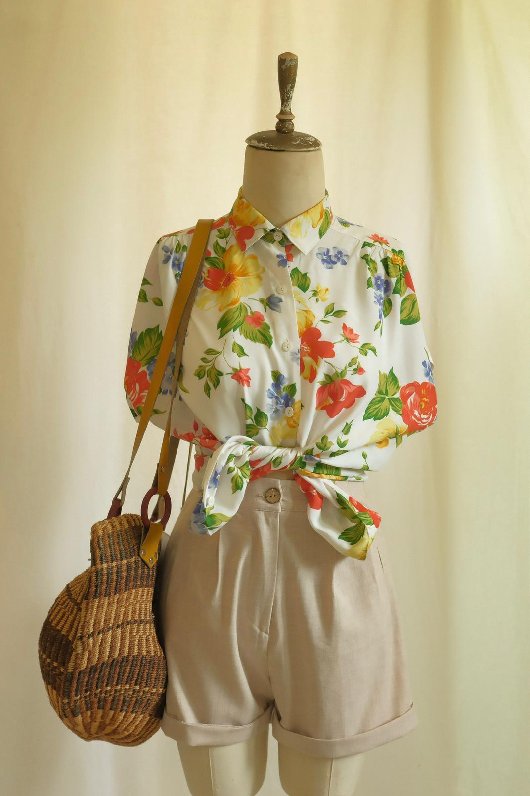 90lar Floral Gömlek