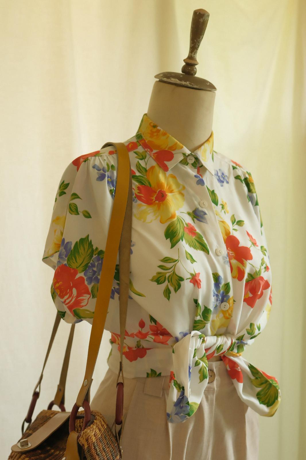 90lar Floral Gömlek