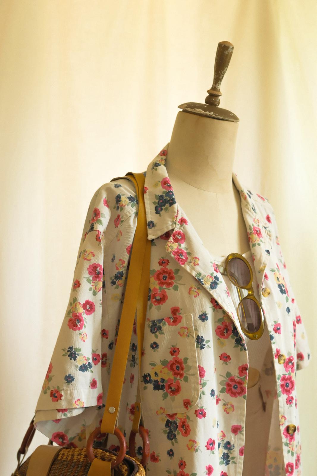 90lar Floral Kot Gömlek