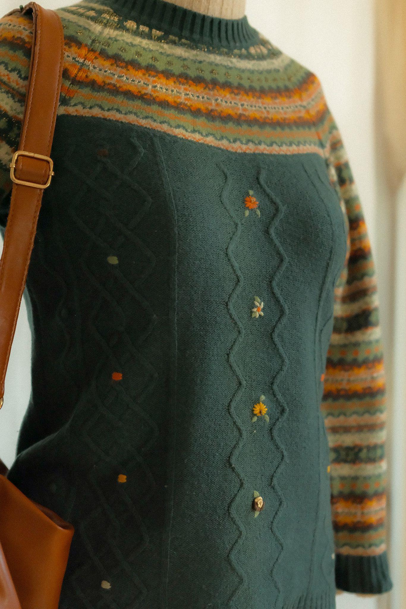 90lar İşlemeli Kazak