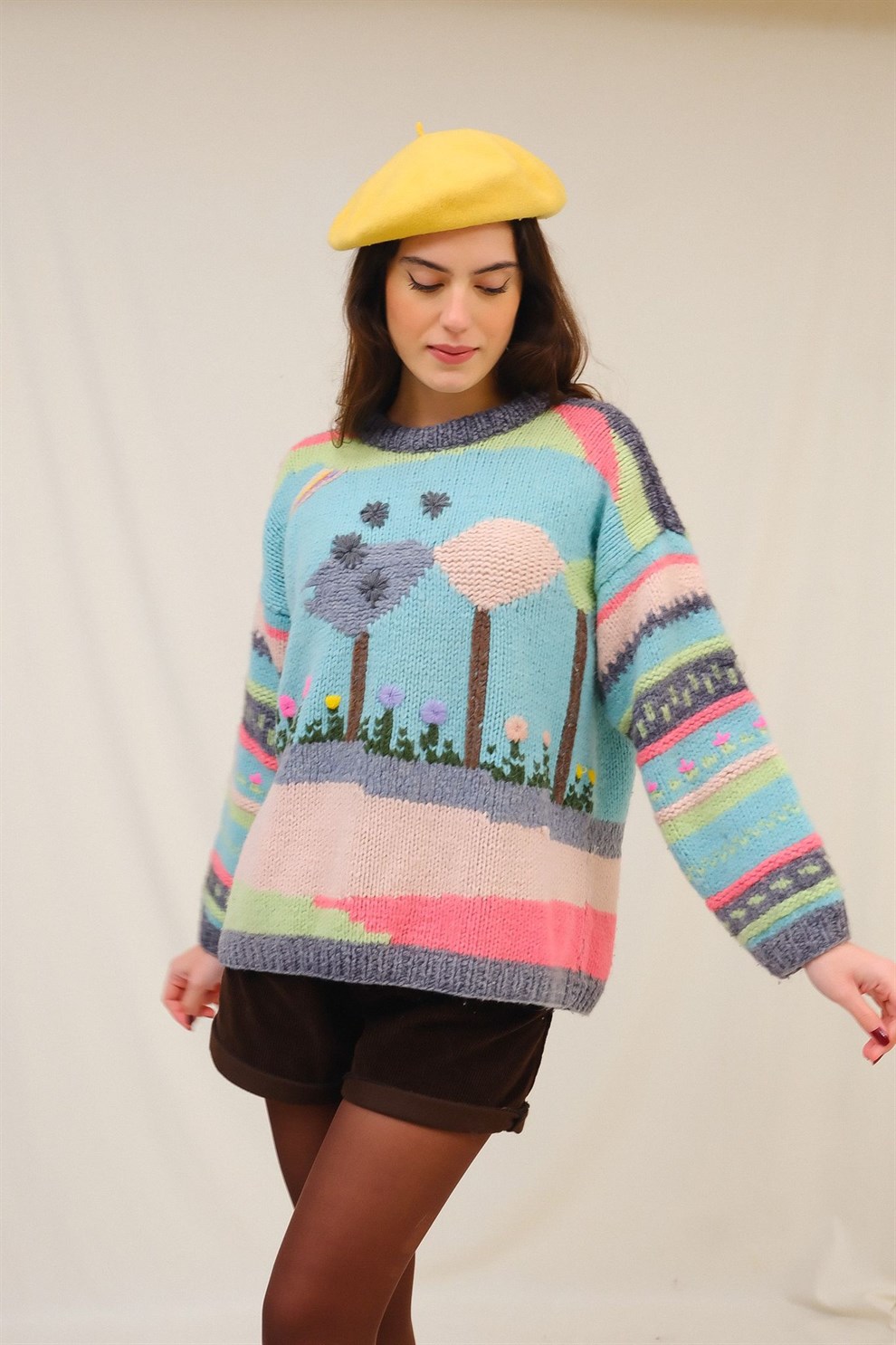 90lar İşlemeli Kazak