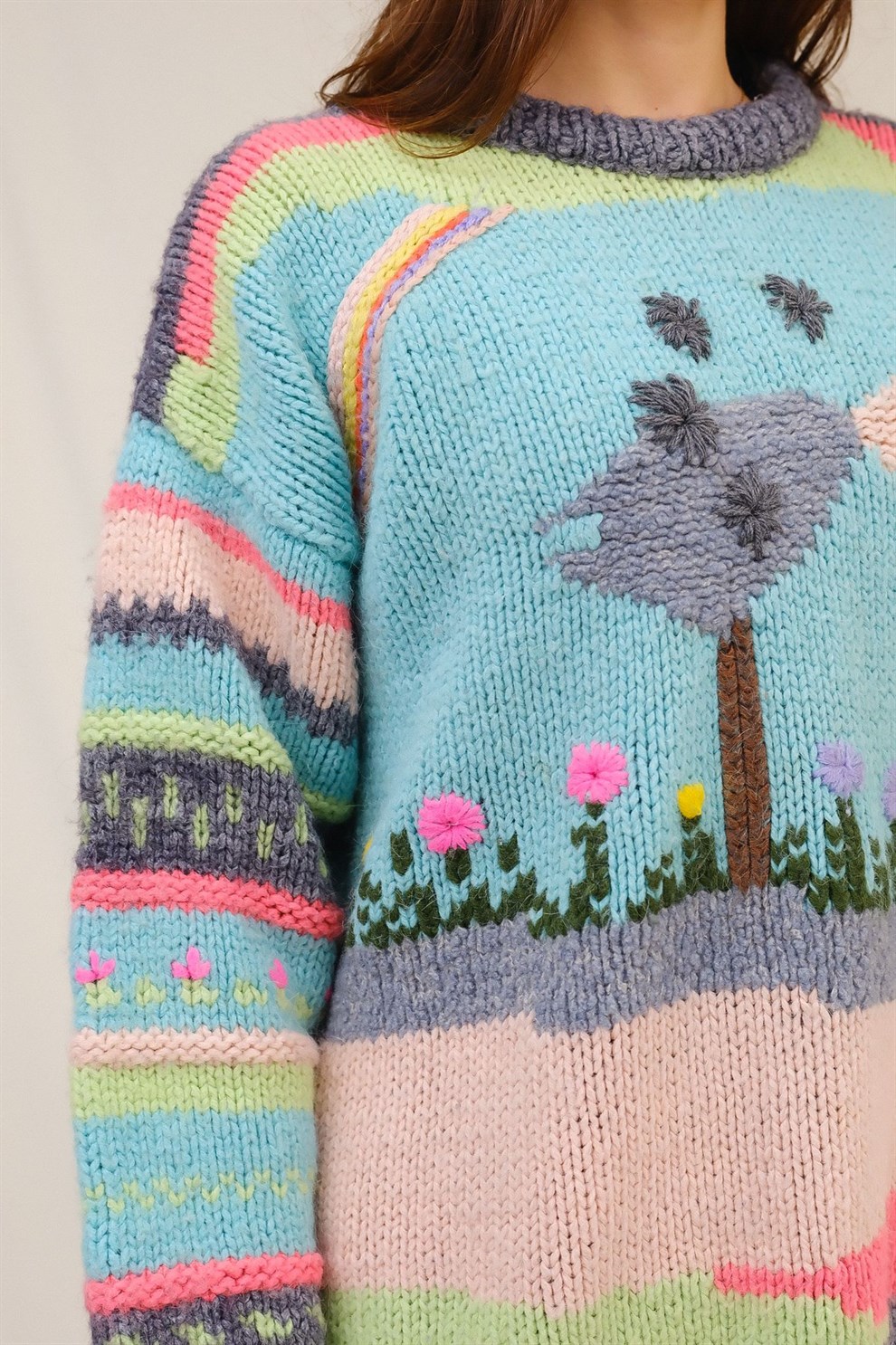 90lar İşlemeli Kazak