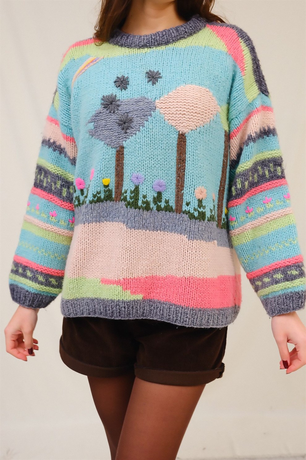 90lar İşlemeli Kazak