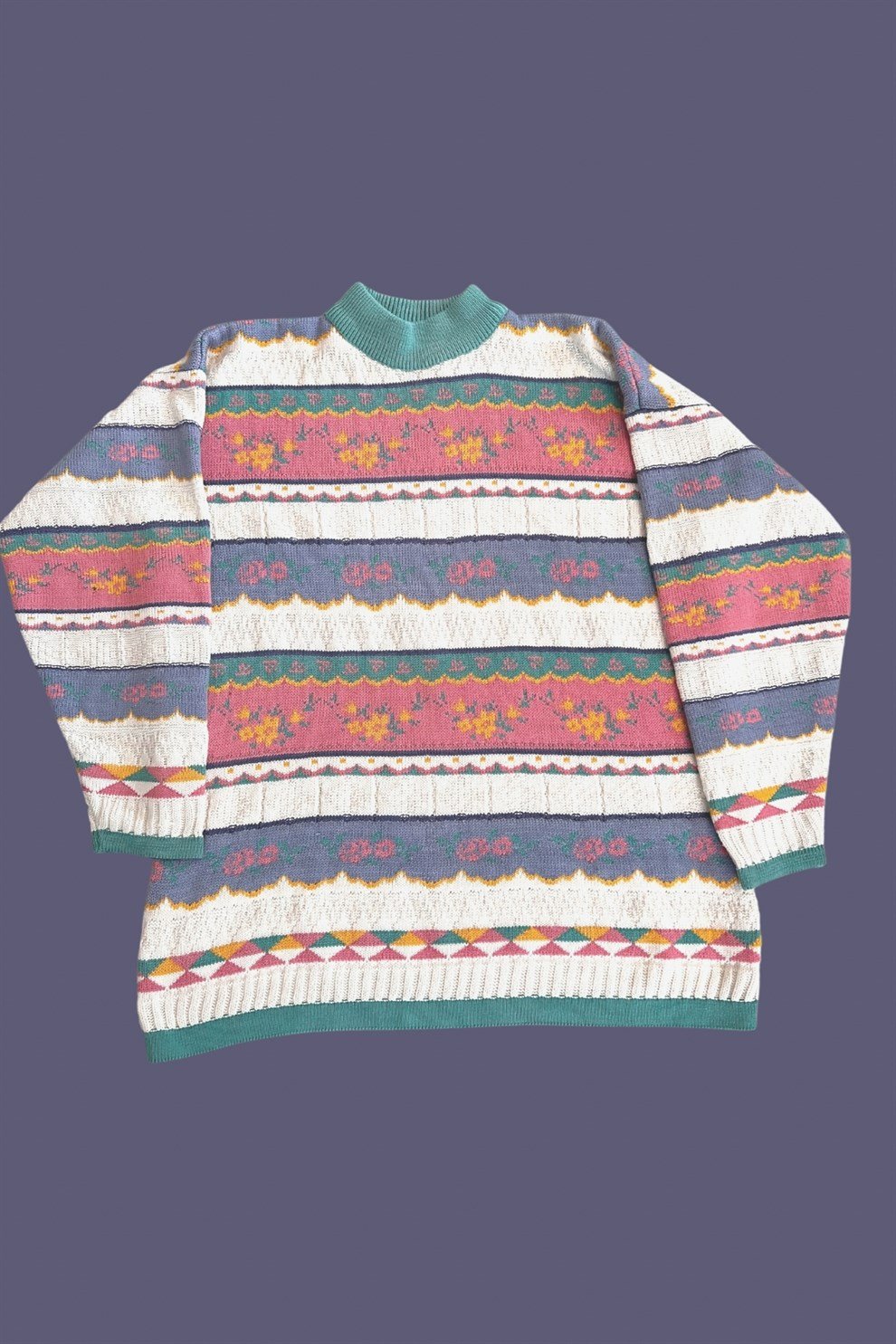 90lar Pastel Renkli Kazak