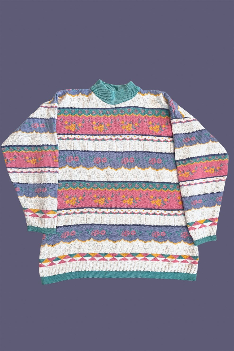 90lar Pastel Renkli Kazak